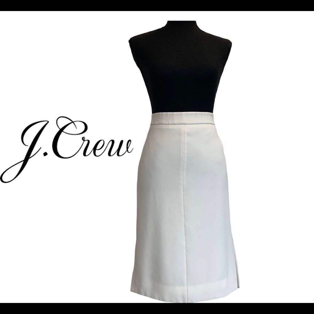 J.CREW White lined skirt Sz 12